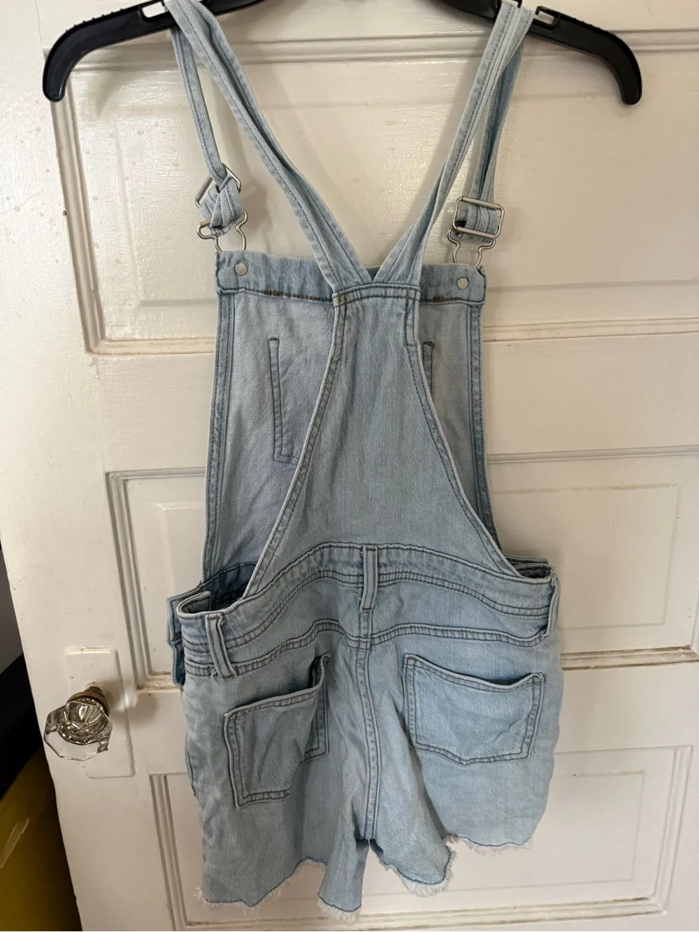 Cat & Jack Light Blue Denim Short Overalls for Kids